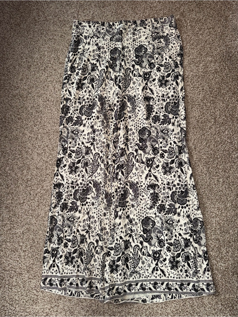 Floral Wide-Leg Crop Pants